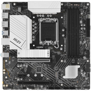 Материнская плата MSI PRO B760M-A DDR4 II, LGA1700, Intel B760, 4xDDR4, 4xSATA, 2xM.2, 1xPCIe 4.0 x16, 1xPCIe 4.0 x4, 1xPCIe 3.0 x1, 2xDP, 2xHDMI, 1x2.5Gb LAN, 2xUSB-A 10Gbps
